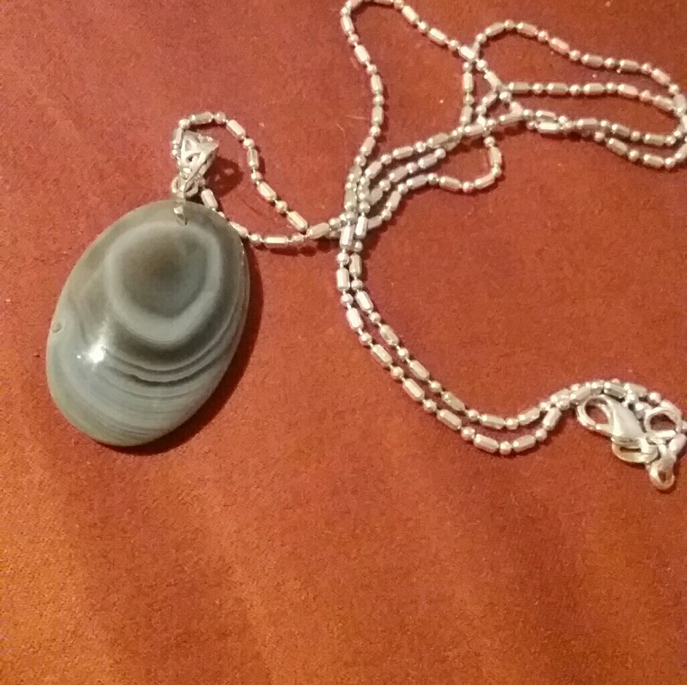 Stone necklace.